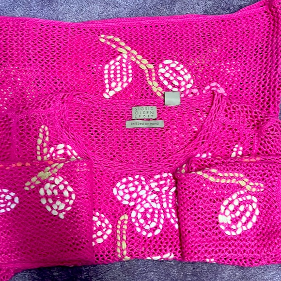 Sigrid Olsen Sport pink knit sweater size Med - Picture 3 of 3